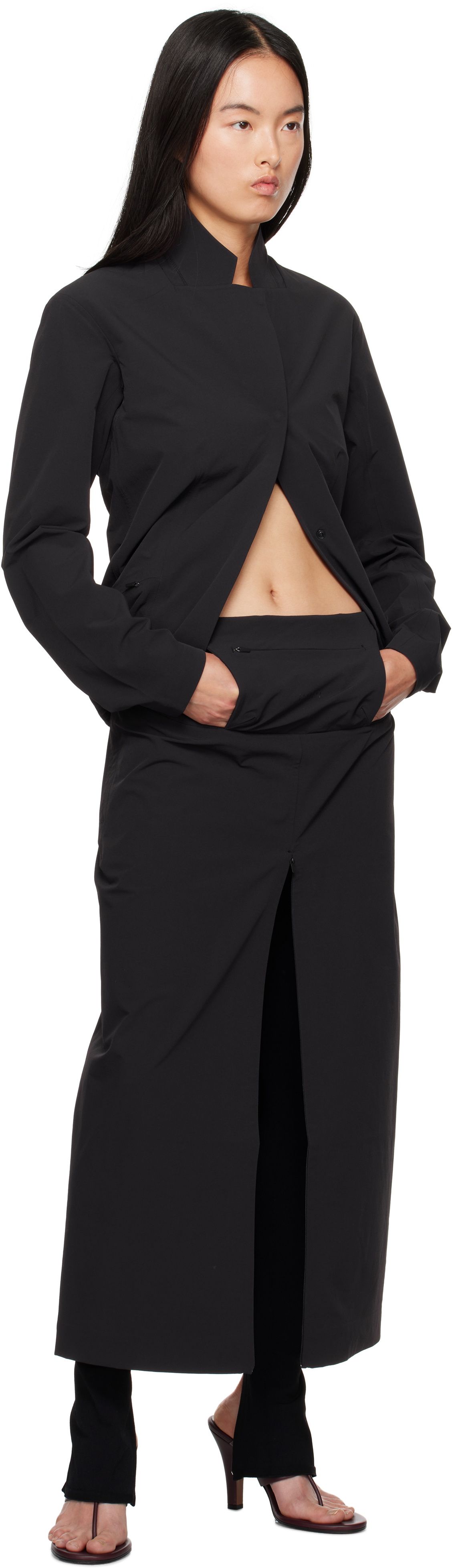 JOHANNA PARV Black Tech Suit Jacket
