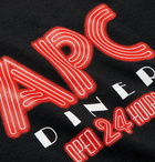 A.P.C. - Logo-Print Cotton-Jersey T-Shirt - Black