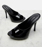 Gucci Viv patent leather platform mules