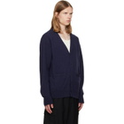 vowels Navy Alpaca Cardigan