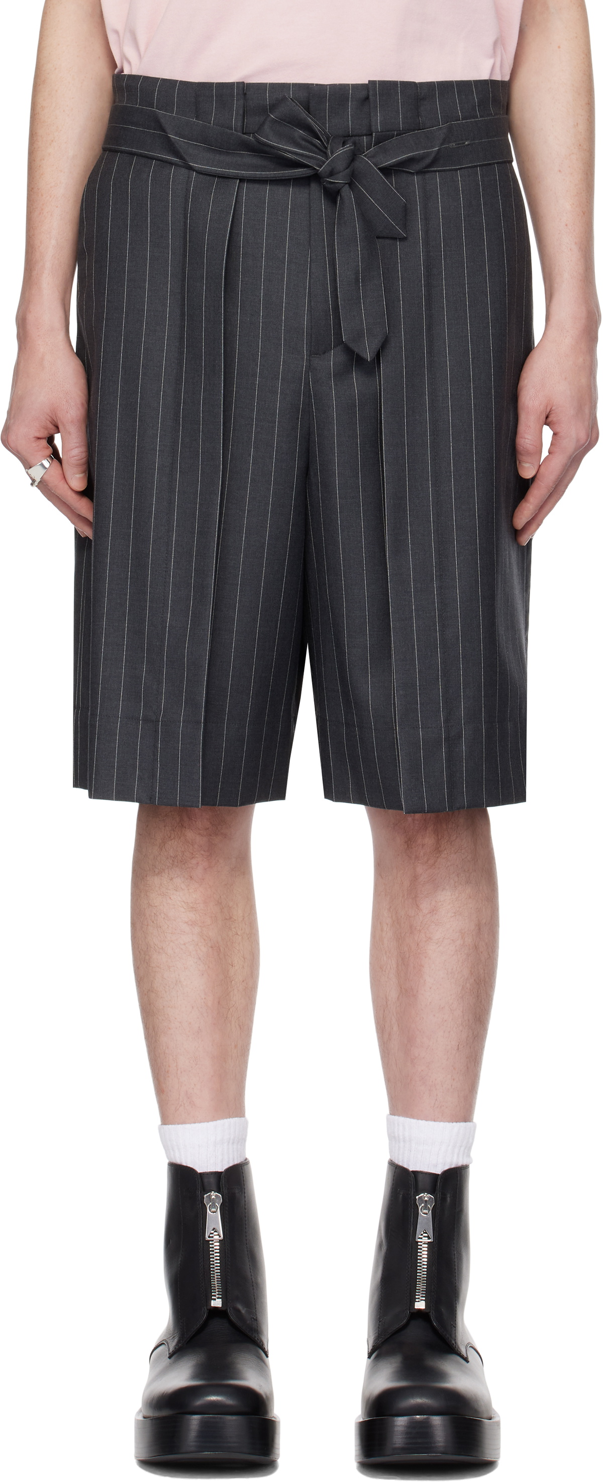 JW Anderson ショート丈ボンバー JW ANDERSON Bumper-17 leather-trimmed jacquard cross-body bag