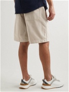 Dunhill - Utility Straight-Leg Washed-Cotton Shorts - Neutrals