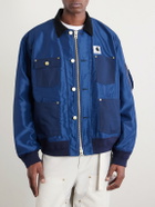 Sacai - Carhart WIP Padded Shell and Cotton-Twill Bomber Jacket - Blue
