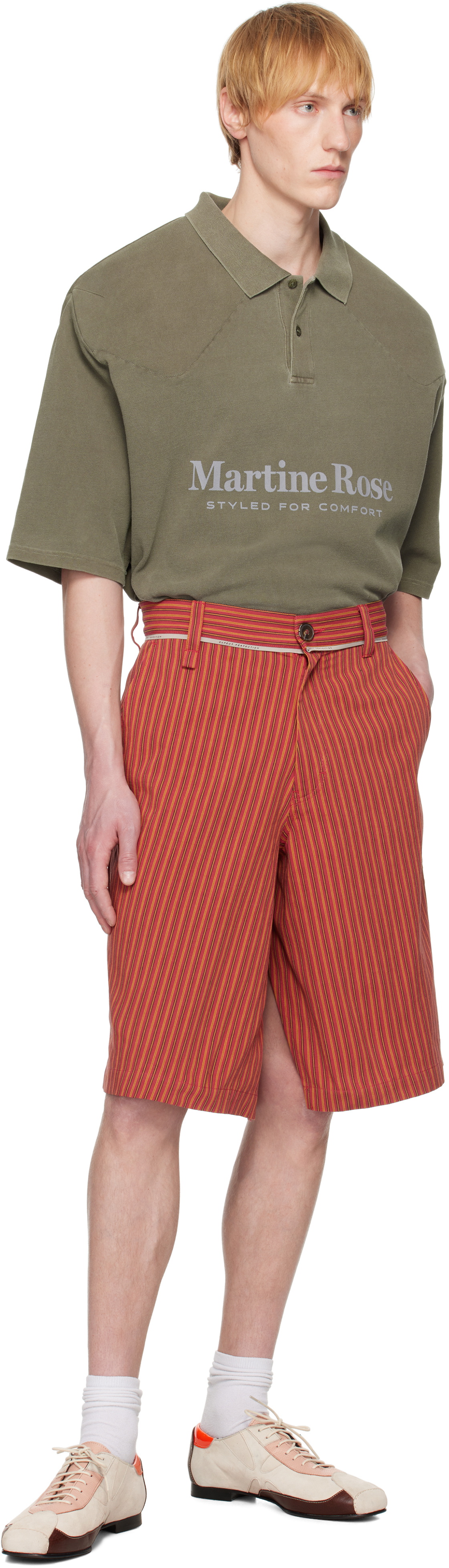 Martine Rose Khaki Padded Polo