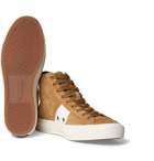 TOM FORD - Cambridge Leather-Trimmed Suede High-Top Sneakers - Men - Tan