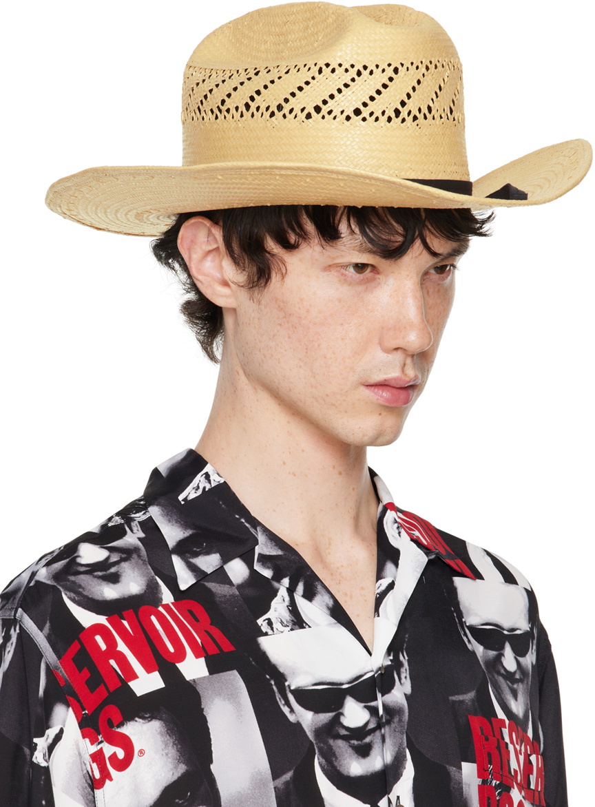 WACKO MARIA Beige Paper Beach Hat Wacko Maria
