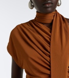 Christopher Esber Vienna draped scarf-detail jersey top
