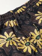 Nanushka - Doxxi Straight-Leg Printed Linen-Blend Voile Drawstring Shorts - Black