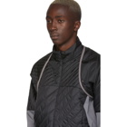 Kiko Kostadinov Black and Grey Asics Edition Insulated Jacket