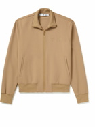 Off-White - Printed Virgin Wool-Blend Jersey Track Jacket - Brown