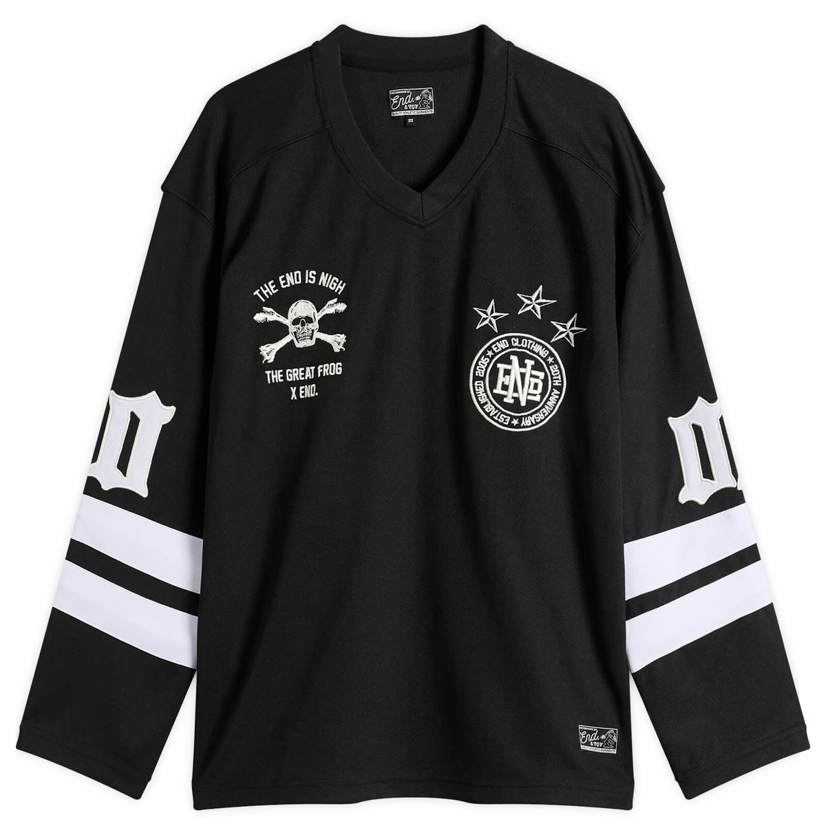 END. x The Great Frog Hockey Jersey in Black