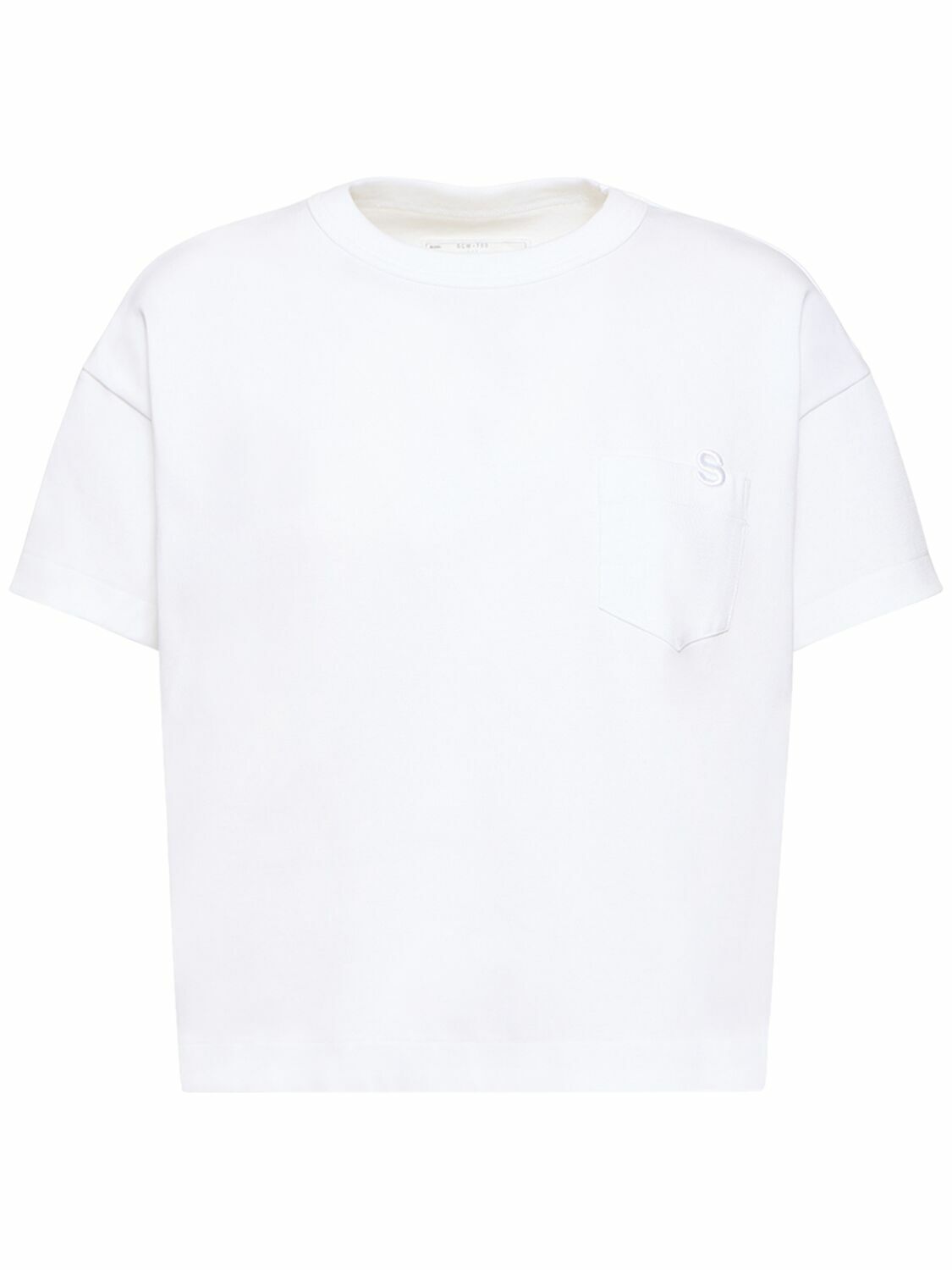 【sacai】Embroidered Chest Pocket Cotton T-Shirt Sacai - Flower Embroidery T-shirt | HBX - Globally Curated