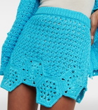 Alanui - Blooming Flowers cotton miniskirt