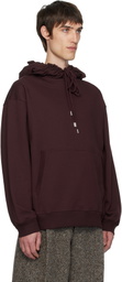 Dries Van Noten Burgundy Loose Fit Hoodie