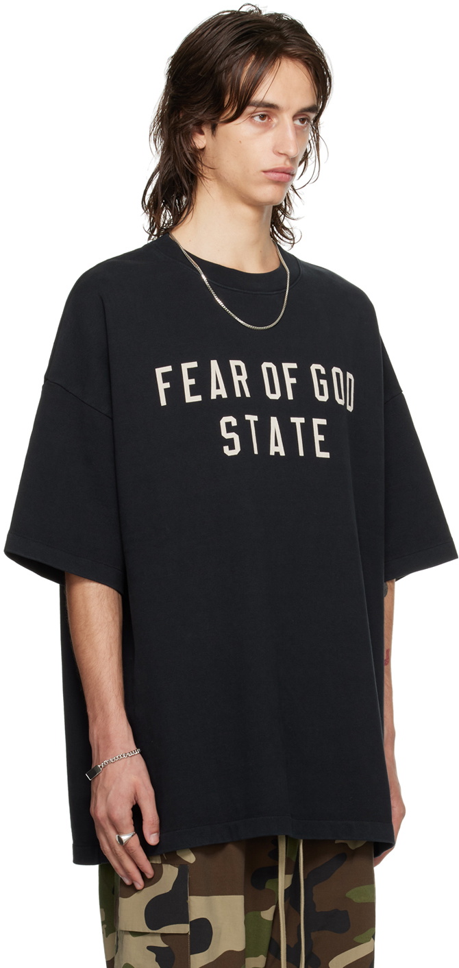 Fear of God ESSENTIALS Black Crewneck T-shirt Fear Of God