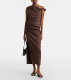 SIR Linen midi skirt