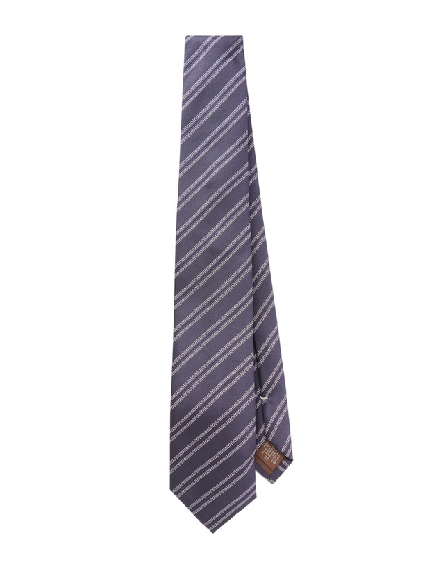 Photo: Canali - 8cm Striped Silk Tie