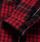 SAINT LAURENT - Checked Wool-Blend Overshirt - Red