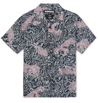 Neighborhood - Camp-Collar Printed Lyocell Shirt - Navy