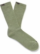 Rostersox - Metallic Intarsia Wool-Blend Socks