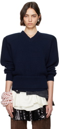 ALL-IN Navy Display Army Sweater