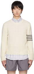 Thom Browne Off-White Classic Crewneck Sweater