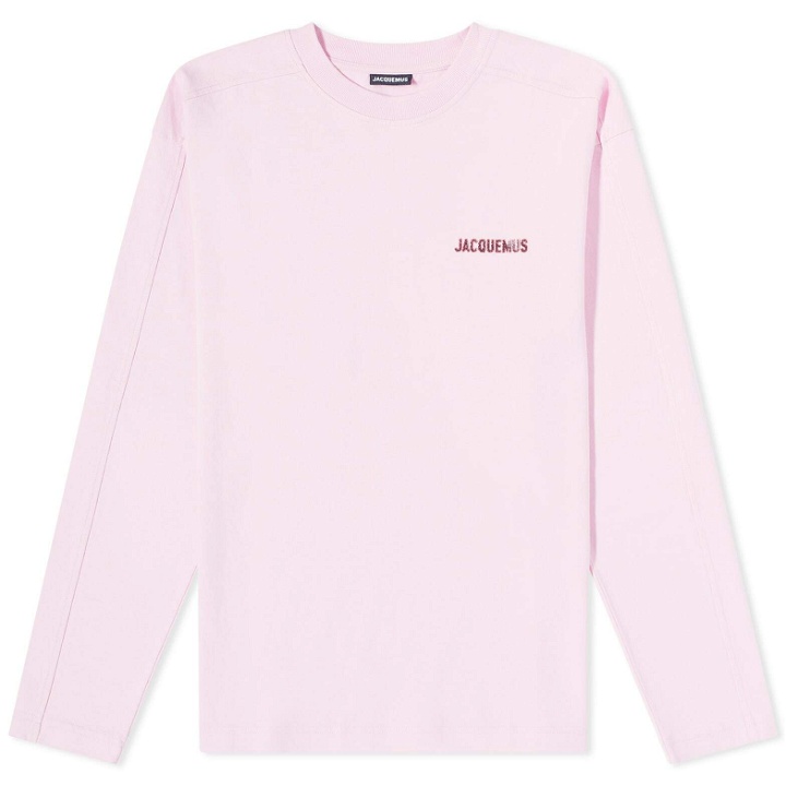 Photo: Jacquemus Men's Pavane Logo Long Sleeve T-Shirt in Pink Jelly Print