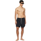 Fear of God ESSENTIALS Black Logo Patch Swim Shorts