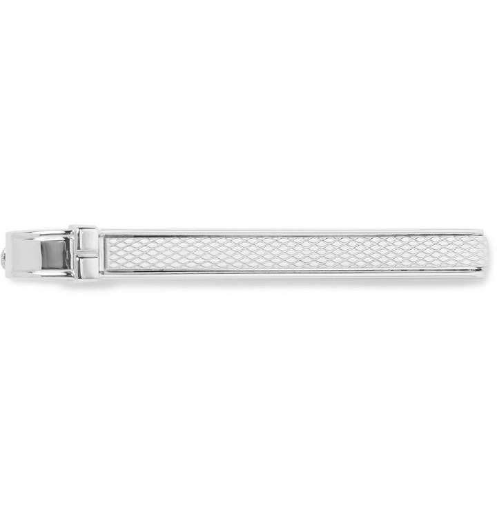 Photo: Dunhill - Barley Engine-Turned Silver-Tone Tie Clip - Men - Silver