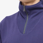 Beams Plus Men's Half Zip Sweat in Navy