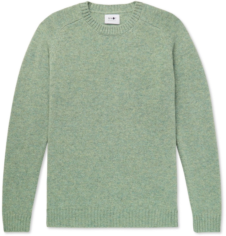 Photo: NN07 - Nathan Mélange Wool Sweater - Green