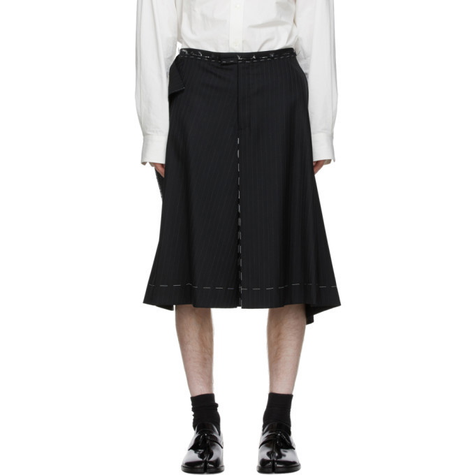 Photo: Maison Margiela Black Mohair Culotte Shorts