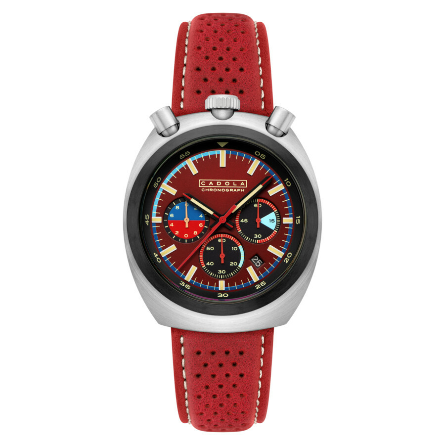 Cadola Testa Di Toro Chronograph Quartz Red Dial Mens Watch CD-1058-05