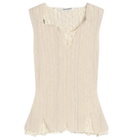 Our Legacy Women's Ragged Vest in Taupe Nylon Mesh