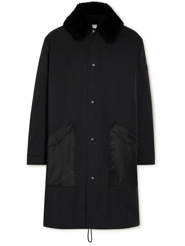 Photo: Yves Salomon - Cotton-Blend Hooded Down Parka with Detachable Shearling Liner - Black