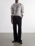 TOM FORD - Striped Mohair-Blend Sweater - White