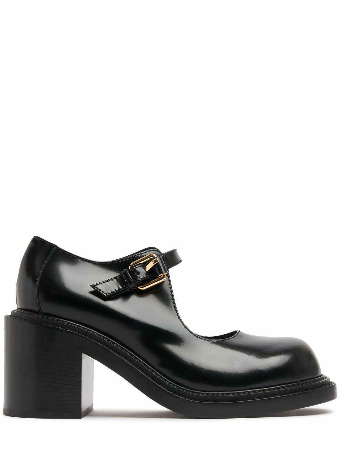 【Moschino】80mm メリージェーンレザーパンプス MOSCHINO 80mm Leather Mary Jane Pumps Moschino