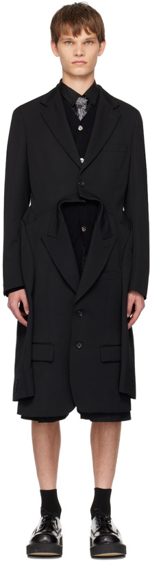 Photo: Comme des Garçons Homme Plus Black Double Blazer Coat