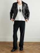 Enfants Riches Déprimés - Distressed Leather Biker Jacket - Black