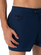 MC2 Saint Barth Man Navy Blue Fitted Cut Swim Shorts Harrys