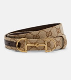 Gucci Horsebit GG Canvas belt