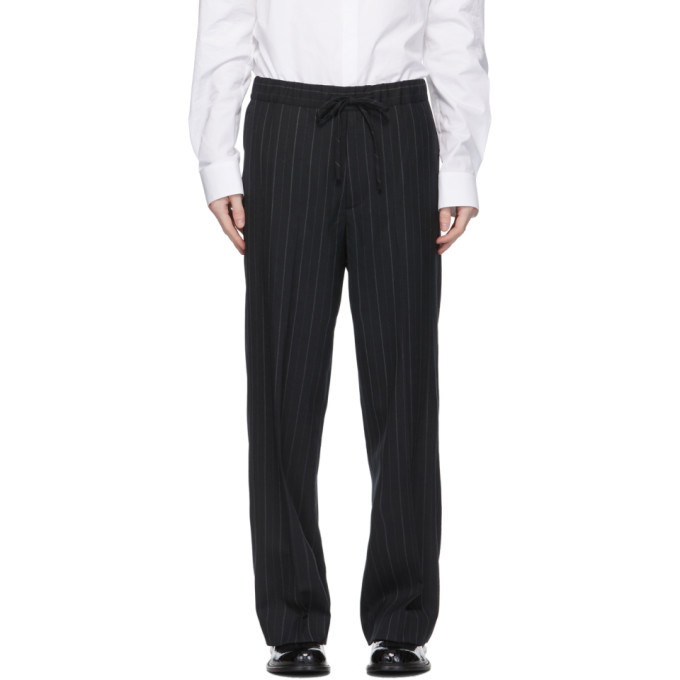 Photo: Juun.J Black Striped Drawstring Trousers