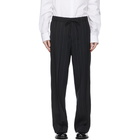 Juun.J Black Striped Drawstring Trousers