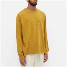 Velva Sheen Men's Long Sleeve Heavyweight Pocket T-Shirt in Mustard
