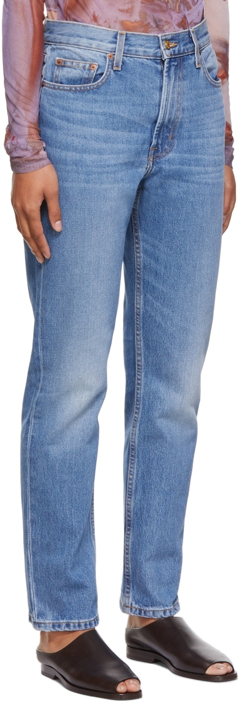 B Sides Blue Arts Straight Jeans