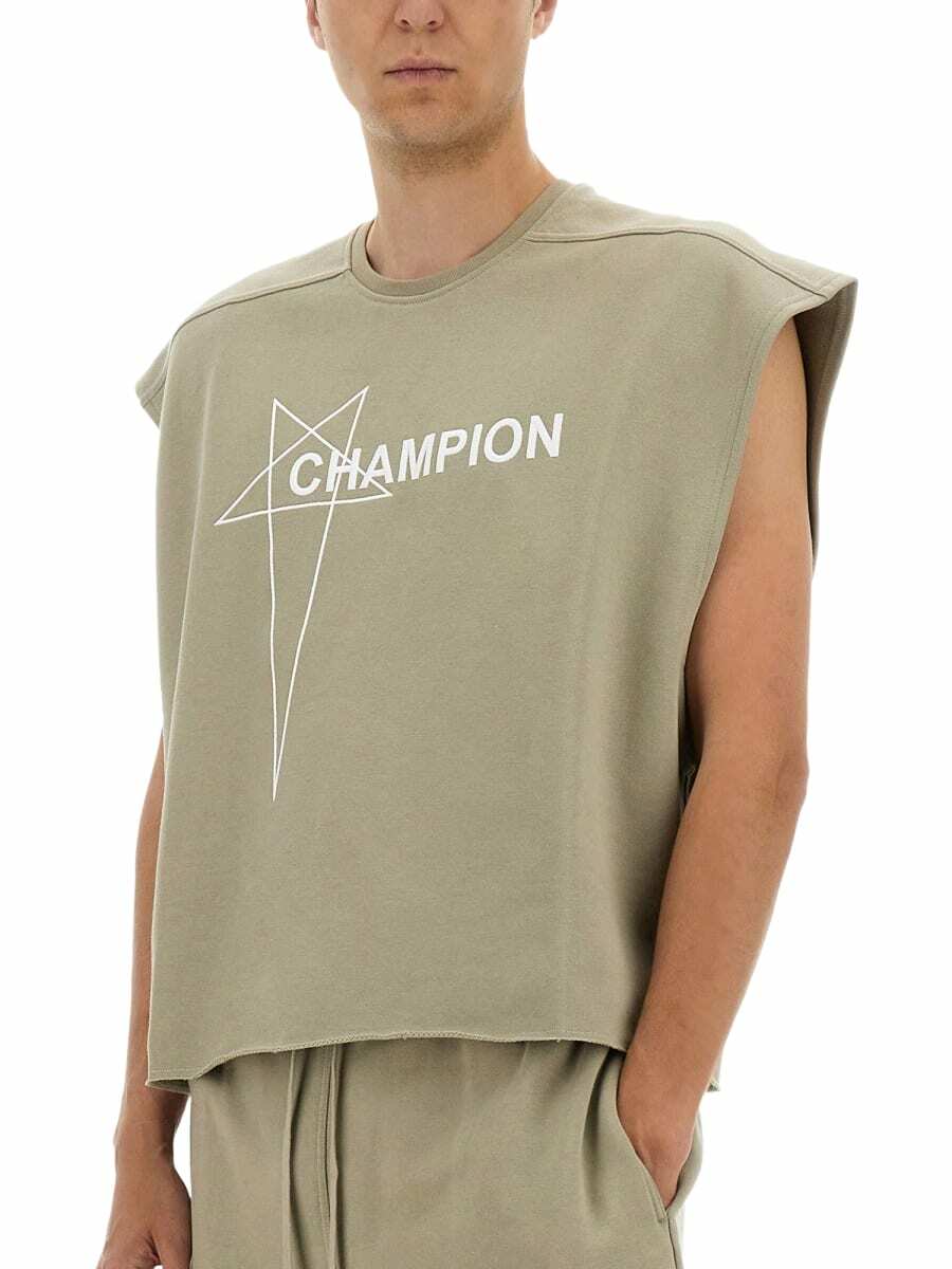Rick Owens×Champion  T CROPPED L Rick Owens x Champion Cropped Micro Tatlin T-shirt Rick Owens