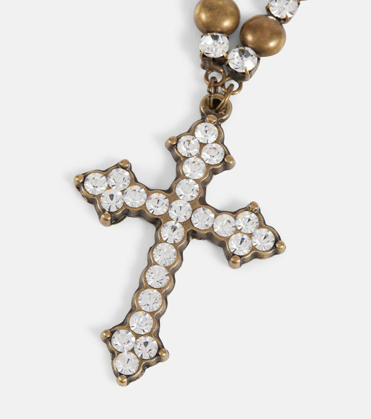 Blumarine Embellished cross necklace Blumarine