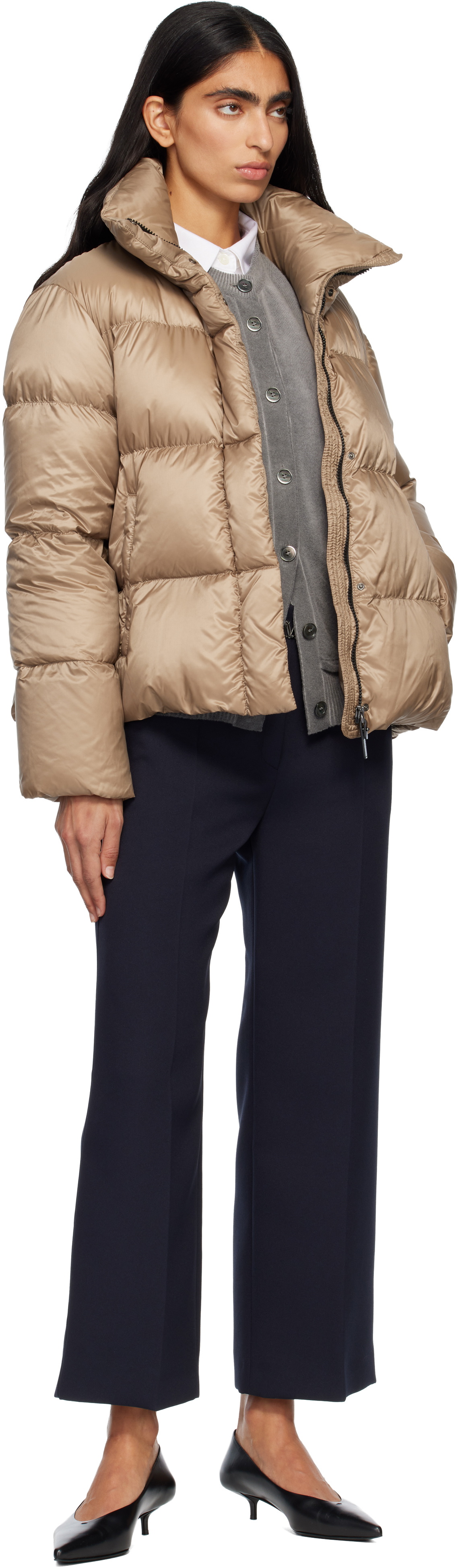 Max Mara Beige Seica Down Jacket