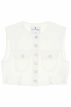 COURREGES multiflex cropped denim White