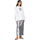 Simone Rocha White 'Coming Up Roses' Print Long Sleeve T-shirt